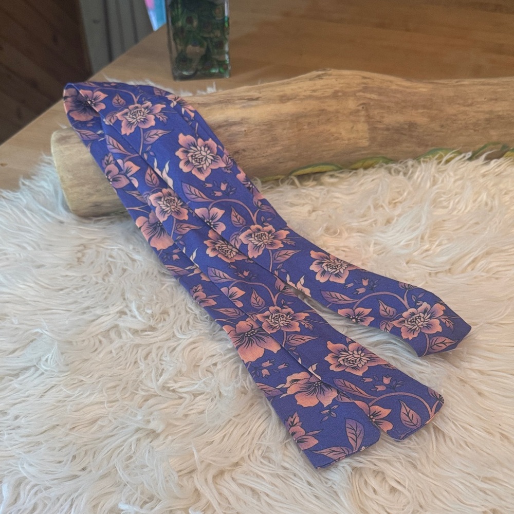 Spell and the Gypsy Floral Blue and Pink Tie